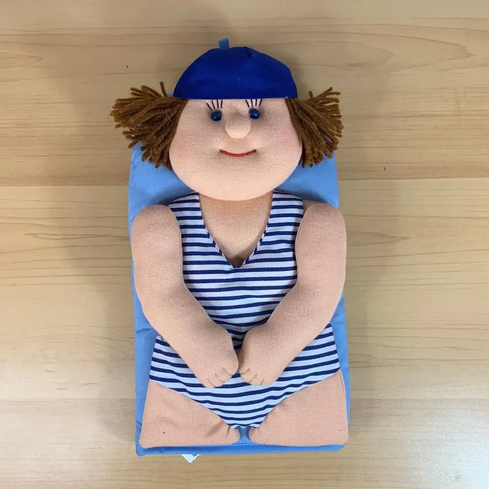 Cute Swimming Suit Doll Oven Mitt Blue Color